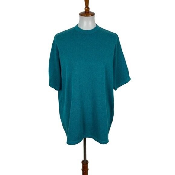 ASOS Design Unisex Teal Crewneck Oversized T Shirt Cotton Casual Retro Small - Picture 1 of 5